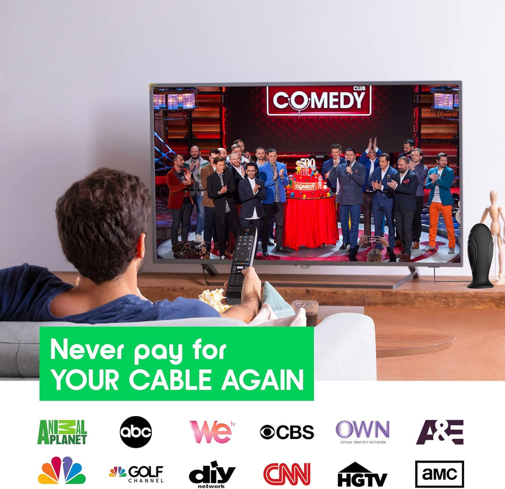 TV Antenna 8K 4K 1080p Digital HD Indoor with 10FT Coax Cable P5297