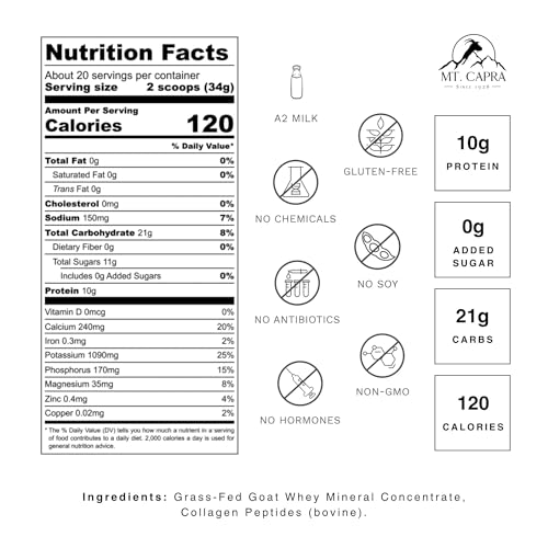 MT. CAPRA SINCE 1928 Hot Cocoa Clean Minerals with Collagen Peptides 675 G Y8767
