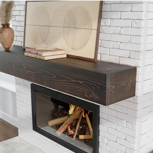 Floating Fireplace Mantel Shelf Wall-Mounted Oak 60" G17549