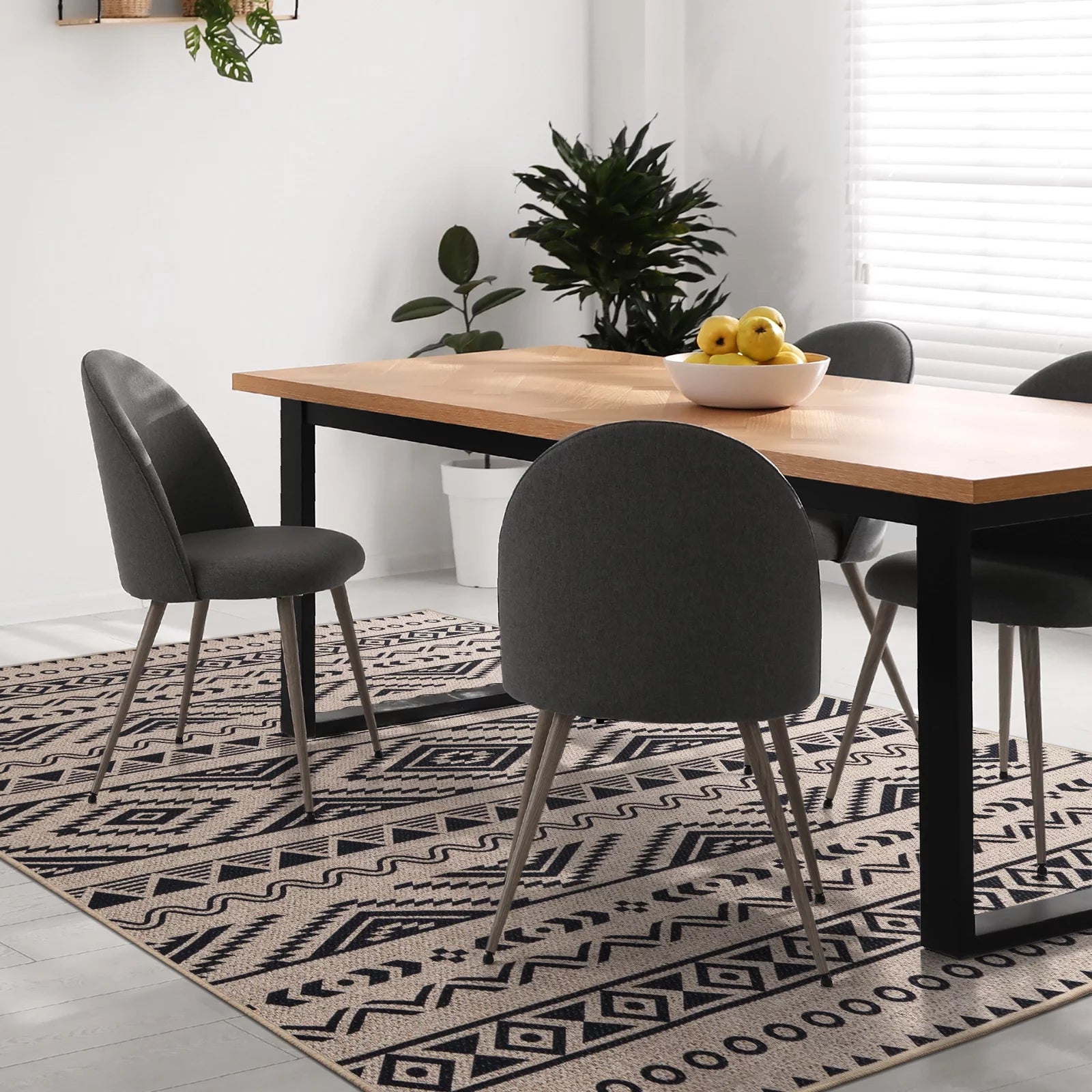 6x9 Washable Non-Slip Area Rug for Bedroom Living Room X1123