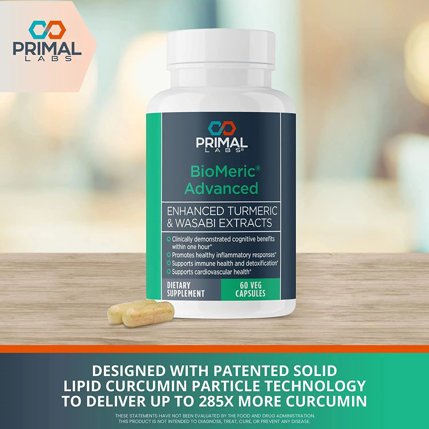 Primal Labs BioMeric Advanced with Turmeric Curcumin and Wasabi - 60 Capsules T638768