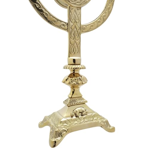 Needzo Brass Embossed Celtic Cross Reliquary, 13 x 8.75 Inches W5172