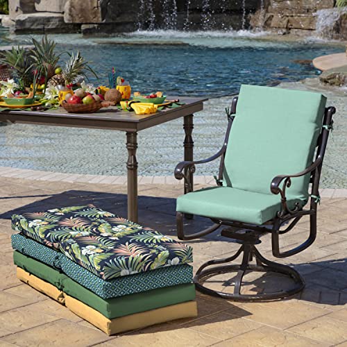 ARDEN Outdoor Dining Chair Cushion 20 x 20 in Weather-Proof Fade Resistant Sapphire Blue J523