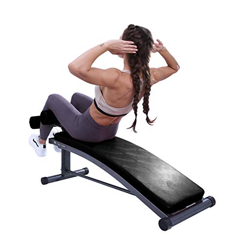Finer Form Gym-Quality Sit Up Bench with Reverse Crunch Handle - Solid Ab Workout Equipment for Your Home Gym. More Effective than an Ab Machine or Ab Roller. Get Abdominal Gym Equipment Right in Your Home.