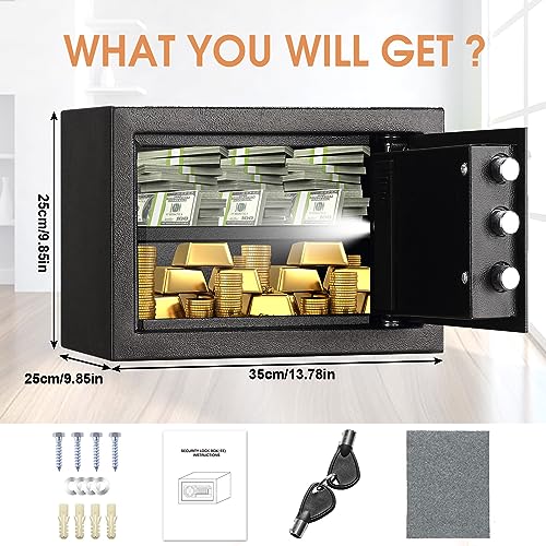 1.0 Cubic Feet Fireproof Waterproof Digital Safe Box with Keypad Lock T905182