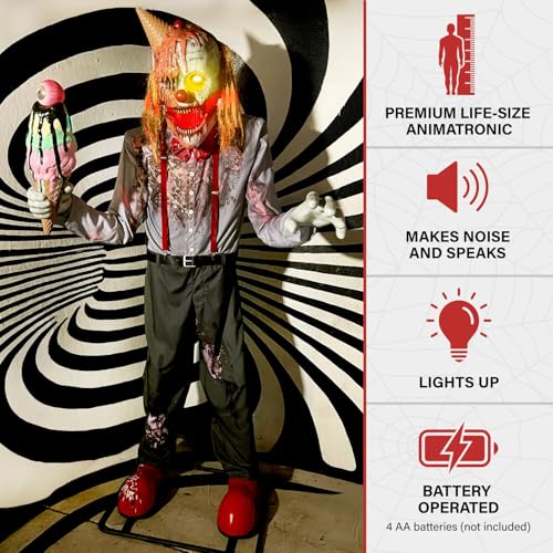 Haunted Hill Farm Soul Sucker Demon Reaper with Child by Tekky, Motion-Activated Halloween Animatronic Q202293