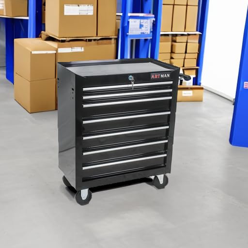 5-Drawer Rolling Tool Cart with Wheels, Black V51953