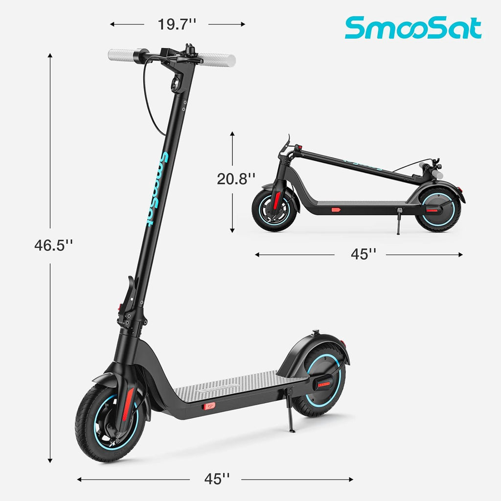 SmooSat SA3 Prime Electric Scooter for Adults, 10" Airless Tire, 28 Miles Range, Gray V20162