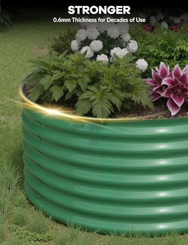 4x2x2Ft Oval Galvanized Steel Raised Garden Bed - Outdoor Metal Planter Box for Vegetables, Flowers, Herbs L43315