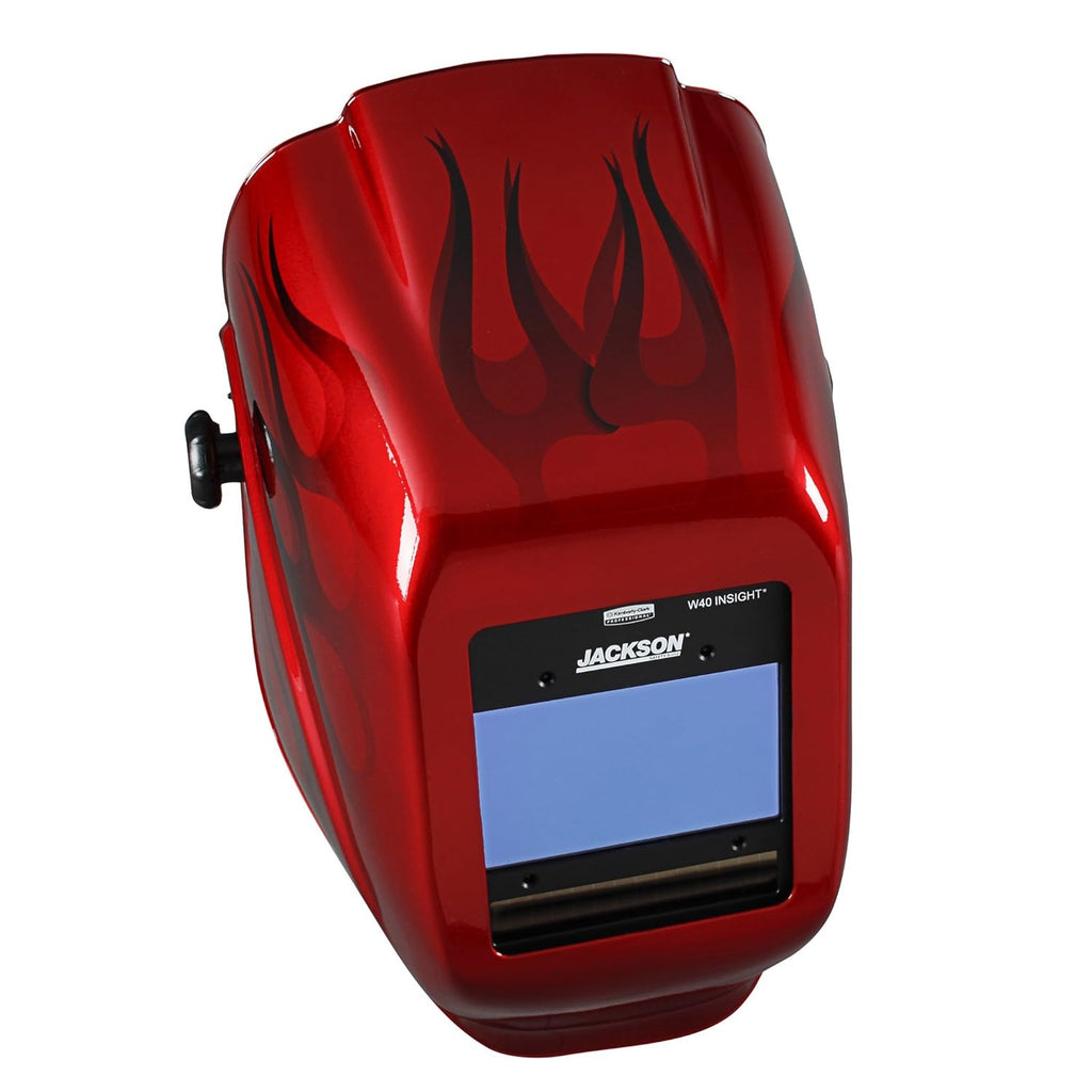 Jackson Safety Insight Variable Auto Darkening Welding Helmet (46138), HaloX , ADF, I2 Flame Graphic