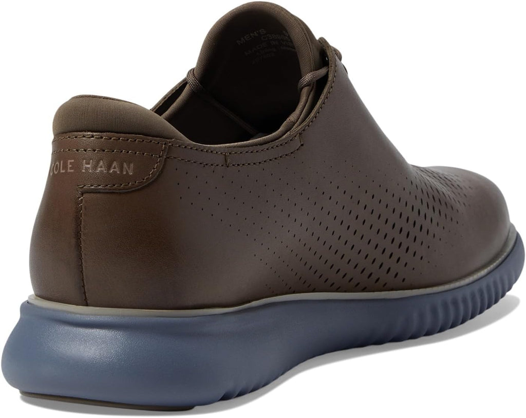 Cole Haan Men's 2.Zerogrand Laser Wing Tip Oxford Loafer, Morel/Folkstone Gray A564