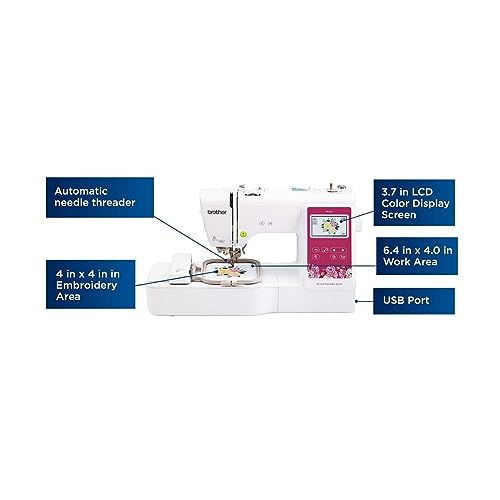 Brother Elite PE545 Computerized Embroidery Machine with Sewing Bundle Q513