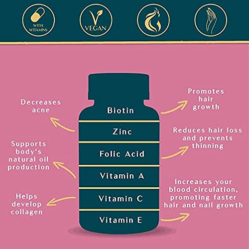 WEEM Hair Skin and Nails Gummies - Vegan Biotin Vitamins for Women & Men A823945