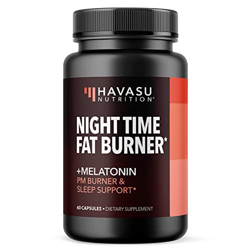 HAVASU NUTRITION Night Time Fat Burner | Metabolism Booster, Appetite Suppressant & Sleep Supplement to Support Weight Loss | 60 Weight Loss Supplement Pills for Men and Women