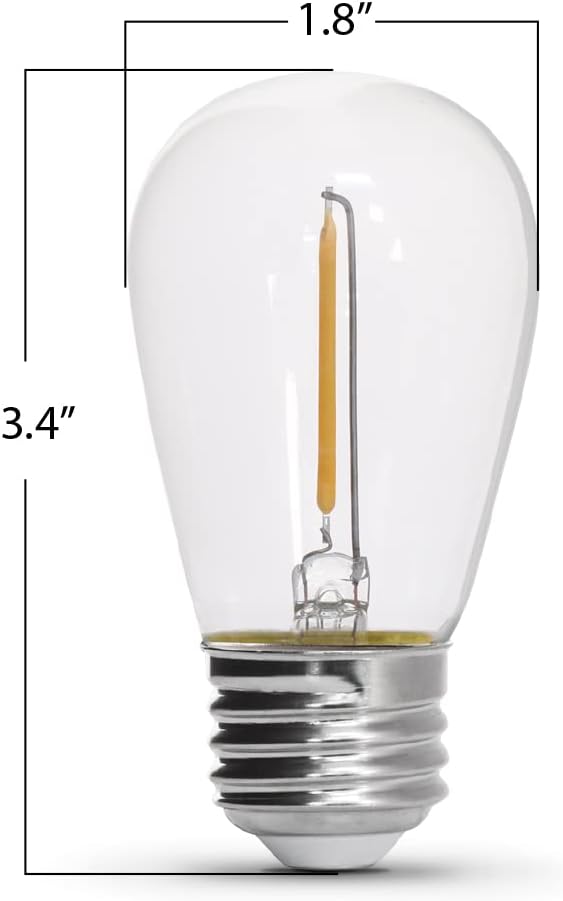 Feit Electric S14 LED Bulb, 4 Pack F6287