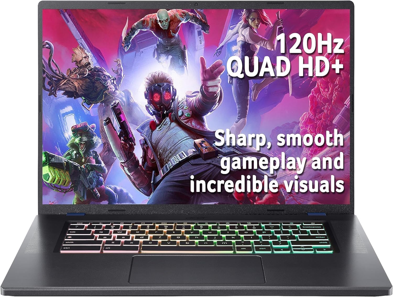 acer 516 Chromebook Plus 16in Quad HD+ LCD 12-Core Intel i5 up to 4.4GHz 8GB DDR4 Ram 256GB SSD RBG Backlit Keyboard Iris Xe Graphics Chrome OS (CBG516 - Renewed), Metallic Silver