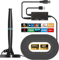 TV Antenna for TV Amplified HDTV Indoor Digital Antenna Long Range TV Antenna Support 4K 1080p All Television Outdoor Smart TV Antenna