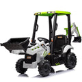 4 in 1 Ride on Tractor Truck, 12V Electric Vehicle Excavator & Bulldozer & Removable Tent, Licensed JCB Battery Powered Electric Construction Car w/Front Loader Bucket, Digger, Remote Control, Yellow