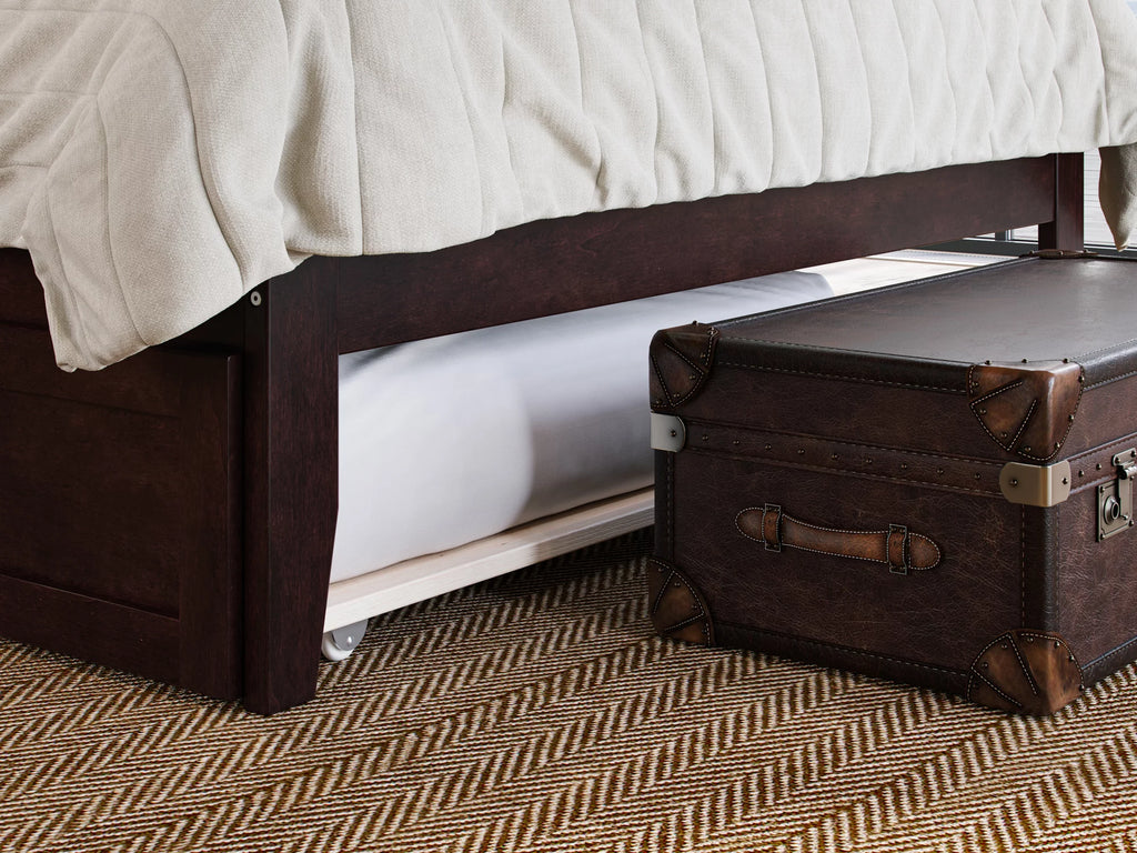 AFI Warren 14" Queen Wood Platform Bed Frame with Trundle, Espresso L43942