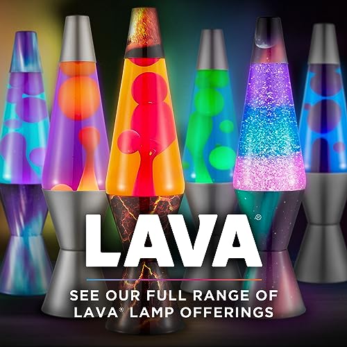Lava® Lamp 14.5" Polar Glimmer Motion Light, Silver Glitter, Multicolor Base A86512