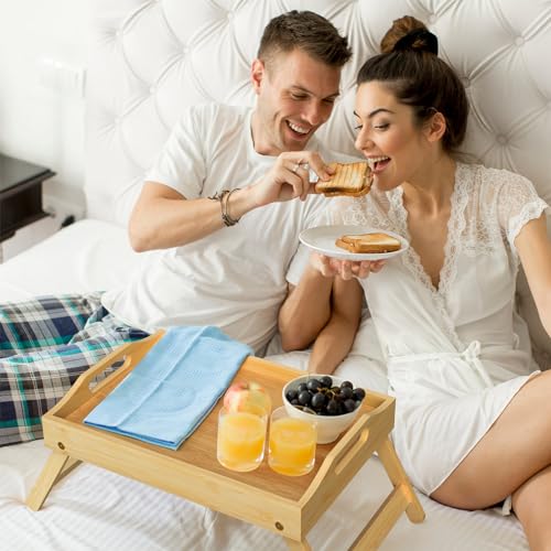 Bamboo Breakfast Bed Tray with Folding Legs D6004