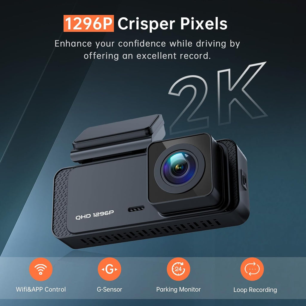 Veement V300 1296P WiFi Dash Camera for Cars with Night Vision F2089