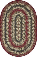 Homespice Chester Red Braided Rugs 27x45 Oval Country Style Rugs for Your Home