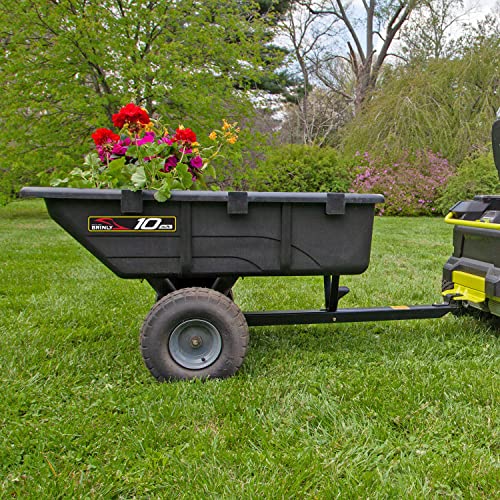 Brinly 10 cu.ft. 650lb Tow-Behind Poly Utility Cart & Dump Trailer D37417