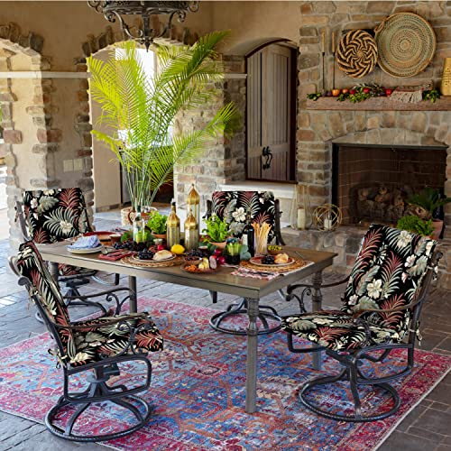 ARDEN Outdoor Dining Chair Cushion 20 x 20 in Weather-Proof Fade Resistant Sapphire Blue J523