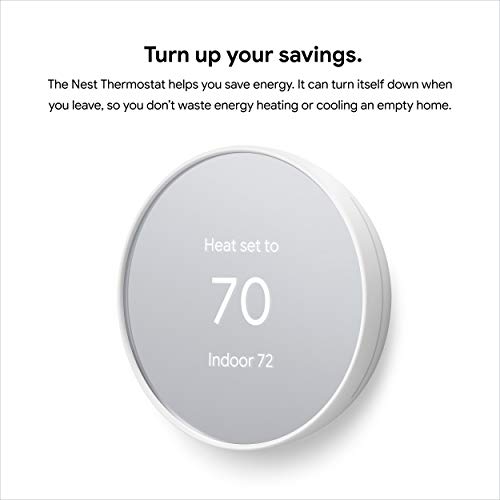 Google Nest Smart Programmable WiFi Thermostat Snow (Renewed) H964