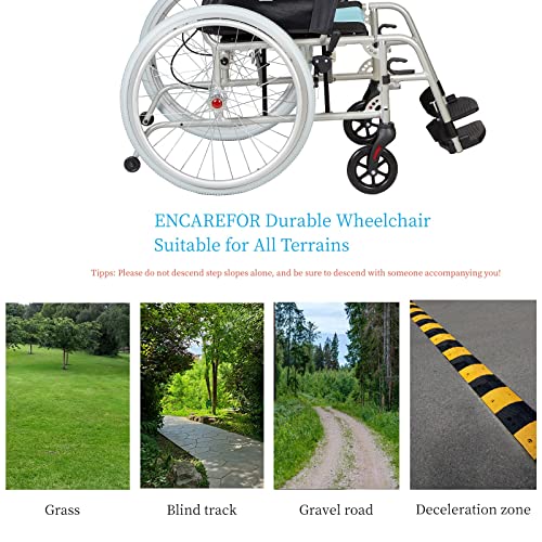 Ultra Lightweight Wheelchair 20" Seat for Adults Foldable Portable Magnesium O122