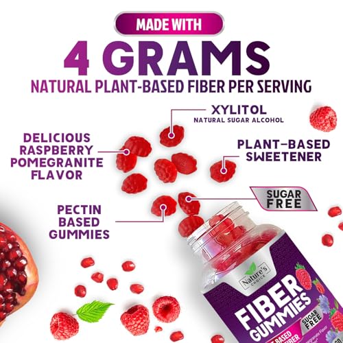 Sugar Free Fiber Gummies for Adults, Prebiotic Digestive Support, Non-GMO, Berry Flavor, 120 Count D560129