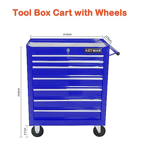 5-Drawer Rolling Tool Cart with Wheels, Black V51953