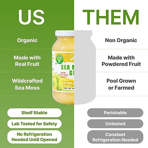 Wildcrafted Irish Sea Moss Gel Strawberry 16 oz C694348