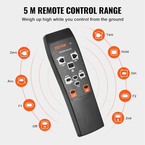VEVOR Crane Scale 2200 lbs/1000 kg Digital Hanging Scale with Remote Control Q521961