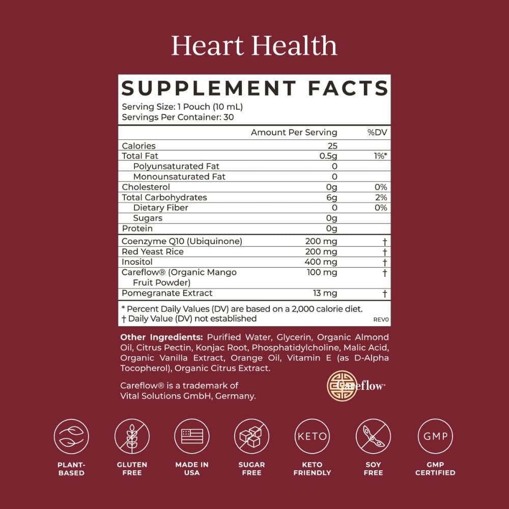 CYMBIOTIKA Heart Health Supplement with CoQ10, Red Yeast Rice & Inositol, 30 Pack D6292