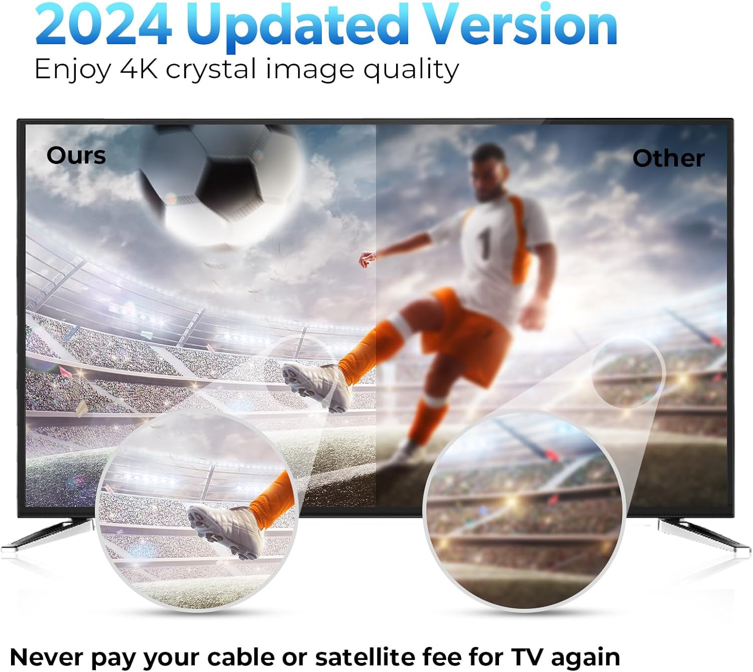 Indoor/Outdoor TV Antenna with Amplifier, 8K 4K 1080P, 36ft Coax Cable Y732