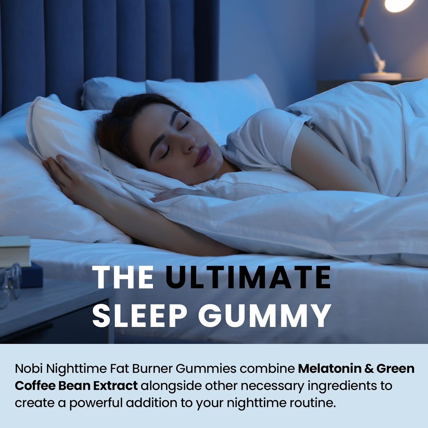 Night Time Fat Burner Gummies for Sleep Support & Weight Loss, 60ct D919