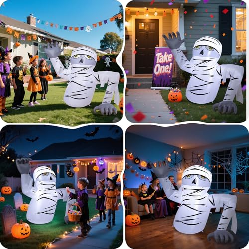 8FT Inflatable Pteranodon Dragon Decoration with LED Lights for Yard Halloween F426