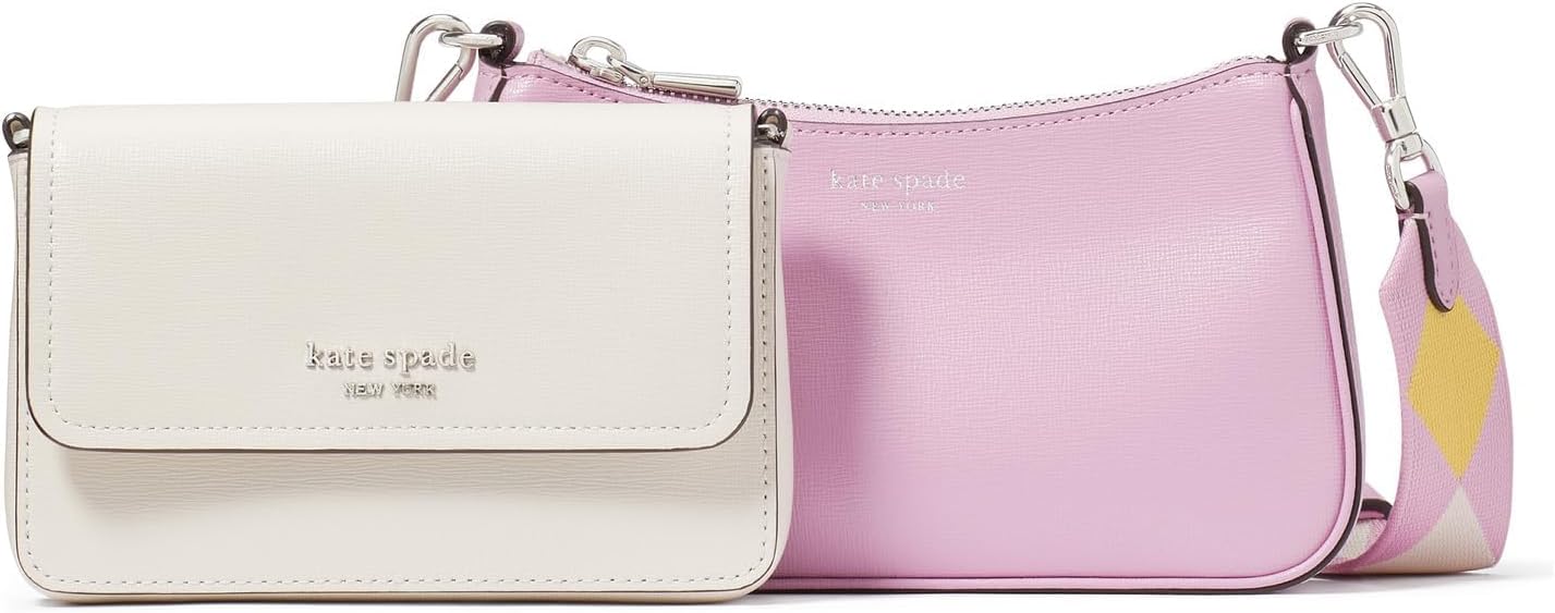 Kate Spade New York Colorblocked Saffiano Leather Double Up Crossbody E90225