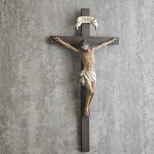 BC Catholic Crucifix Wall Cross 24" H Jesus Christ Indoor Home Decor Q2061