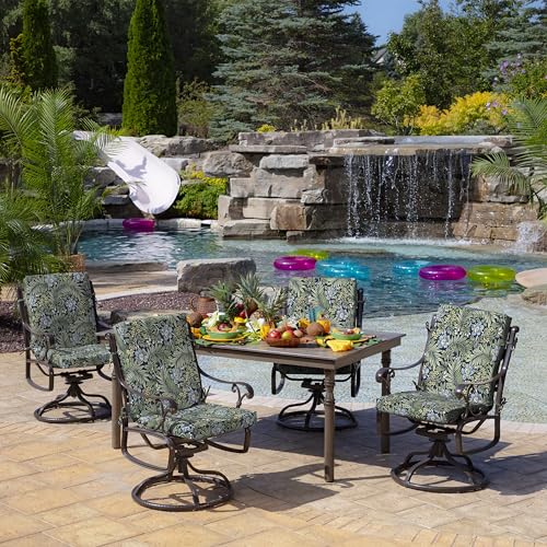 ARDEN Outdoor Dining Chair Cushion 20 x 20 in Weather-Proof Fade Resistant Sapphire Blue J523
