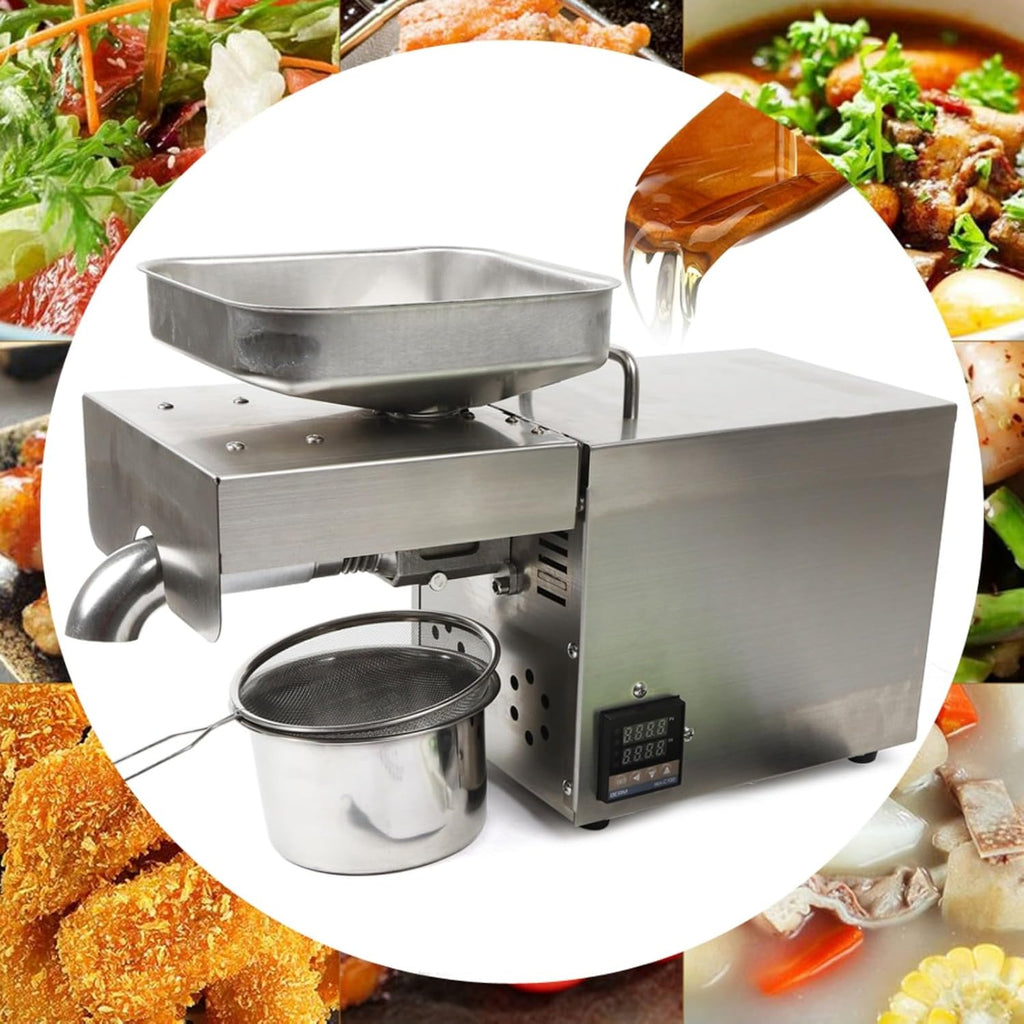 1500W Oil Press Machine, Stainless Steel Electric Automatic Cold Hot L565
