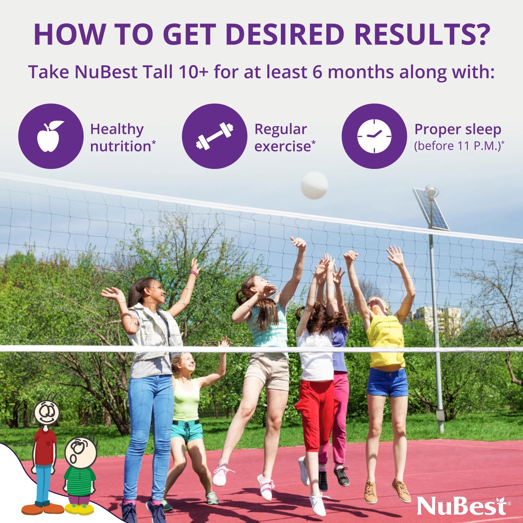 NuBest Tall 10+ Growth Supplement for Age 10+, Bone & Immunity Support, Pack of 2 J5779