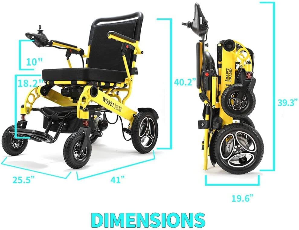 Intelligent Folding Electric Wheelchair for Adults, Lightweight Portable W50369