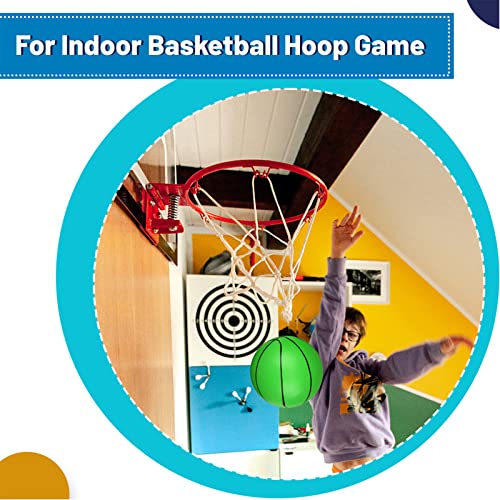5 Inch PVC Mini Basketball for Indoor Hoops, Soft Rubber Replacement Balls (4 PCS with Air Pump) Z877817