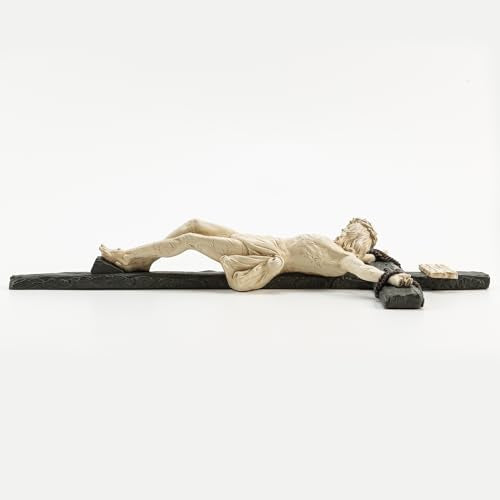 DevotedWalls 14" Hand Painted Catholic Crucifix for Wall V21624