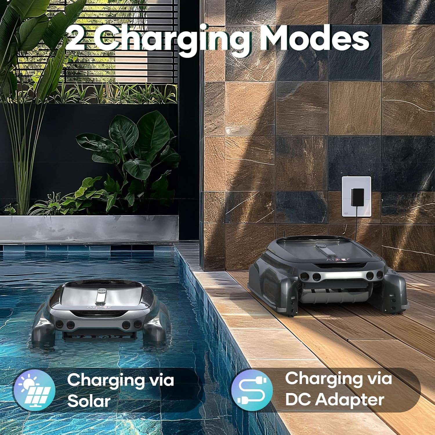 Aiper Surfer S1 Robotic Pool Skimmer with Scuba S1 Cleaner L226788