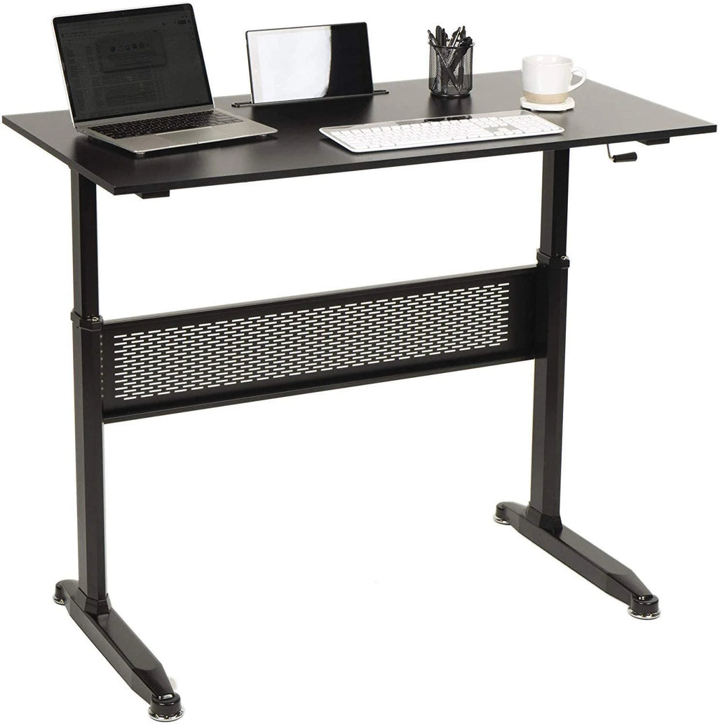 Standing Desk Converter Height Adjustable Sit-Stand Desk for Dual Monitor Home Office Black 48" K856