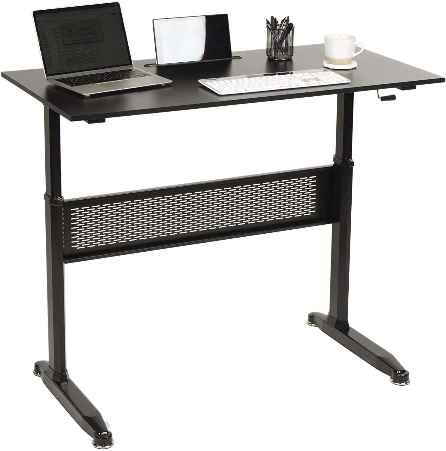 Standing Desk Converter Height Adjustable Sit-Stand Desk for Dual Monitor Home Office Black 48" K856